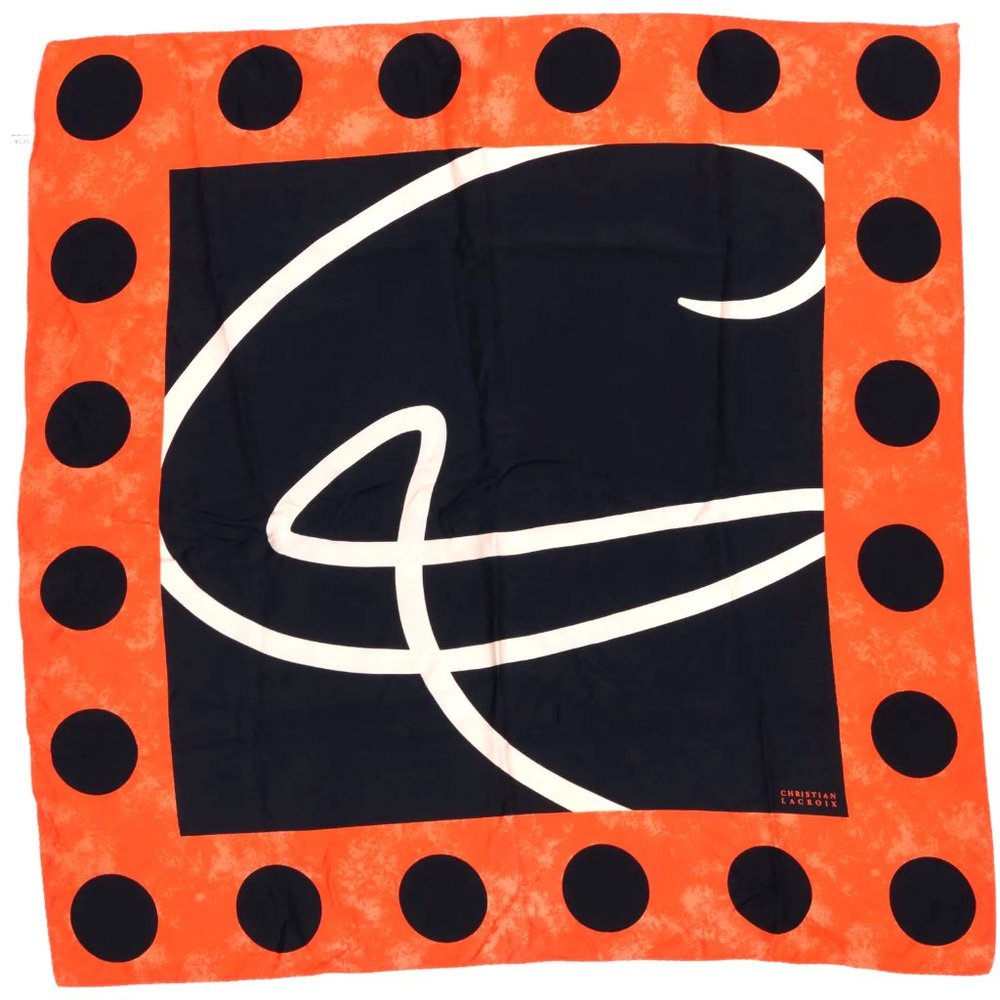 Christian Lacroix Silk Scarf 34" - Vintage